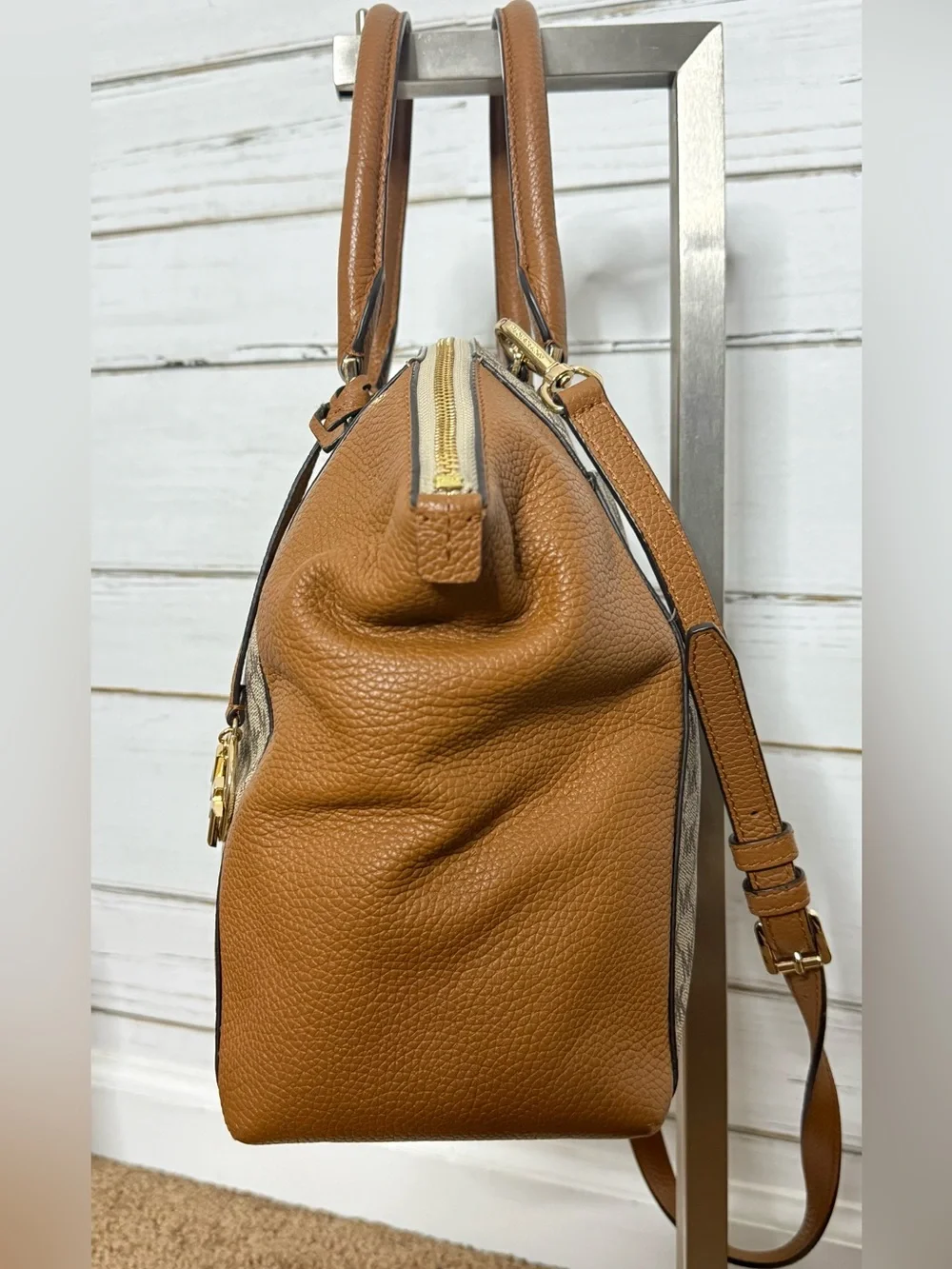 Michael Kors Signature Logo Satchel Crossbody